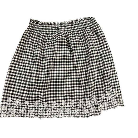 🍒 2/$20 🍒 Black & White Checked New Handmade Skirt sz 2x - Picture 1 of 3